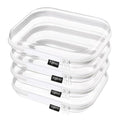 YQBRAO Clear Hard Shell Zipper Cases, 4 Medium Makeup Organizers, White - color: White, size: 4 Pack(M)