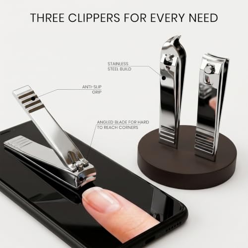 Utopia Care Manicure Set Professional Nail Clippers Kit - color: Silver, size: Pack of 16