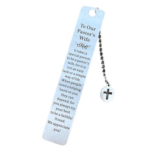 Christian Bookmark Gifts for Women Girls Boys, Inspirational Religious Book Mark Markers Faith - style: To My Pastor Wife