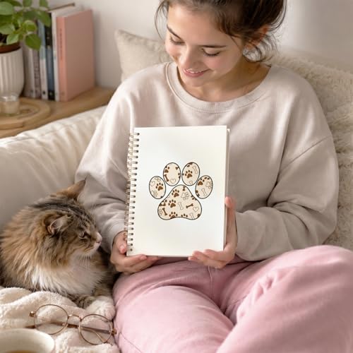 VONTP Cute Dog Paw Journal Notebooks, Puppy Gifts for Women Men - color: 008-Dog's paw