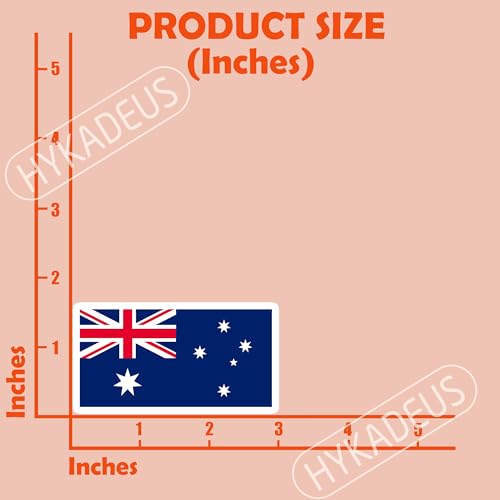 (3Pcs) Australian Flag Stickers – Australia Sticker Decals, 3" x 1.7" - color: Australia