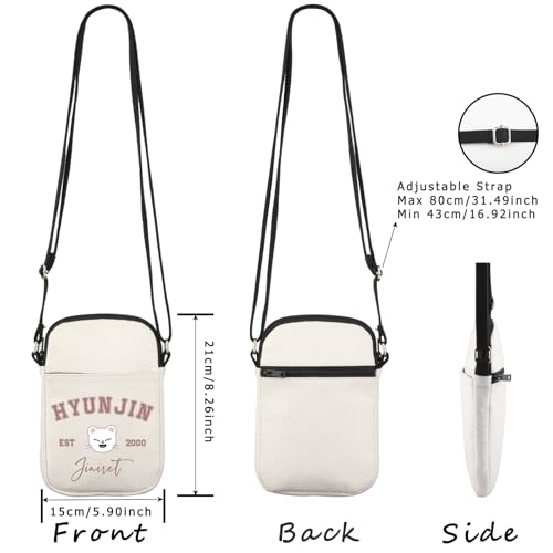 WCGXKO Korean Pop Gift Korean Group Merch Boys Group Est 1999 Dwaekki Crossbody Bag for Pop Music Lover - color: 2000jiniret Cr