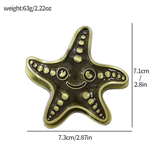 Vintage Ocean Bookmark Clip, 4 Color Starfish Shell Octopus for Book Lovers - color: Starfish Style C