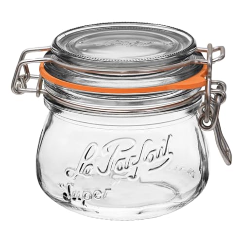 Le Parfait Super Jar 250ml (8oz) Glass Canning Jar, Wire Bail Lid, 1 Pack - color: 08oz (Single)