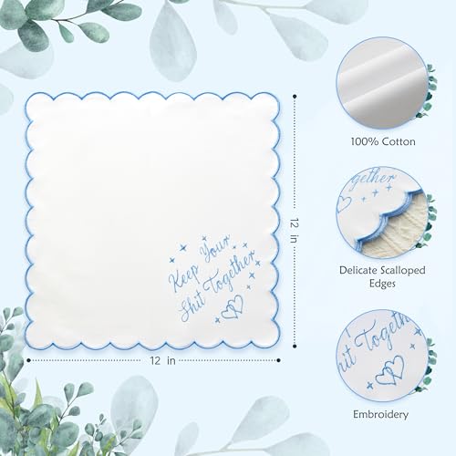 Mother of the Groom Gifts Wedding Handkerchief Keepsake - color: Keep Your Shit Together