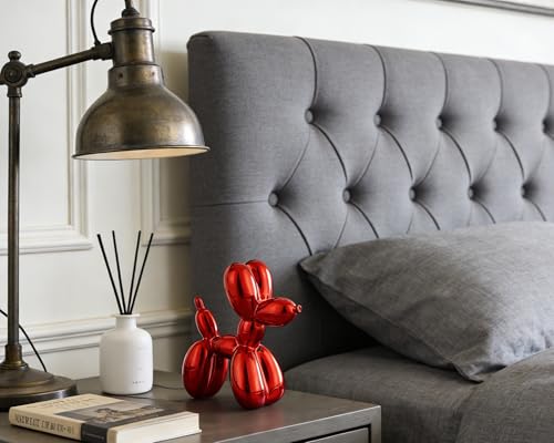 4 Inch Shiny Red Balloon Dog Sculpture - color: Shiny Red