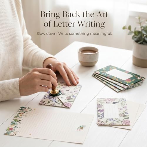 Beautiful Stationery Set with Envelopes - Lined Letter Writing Paper