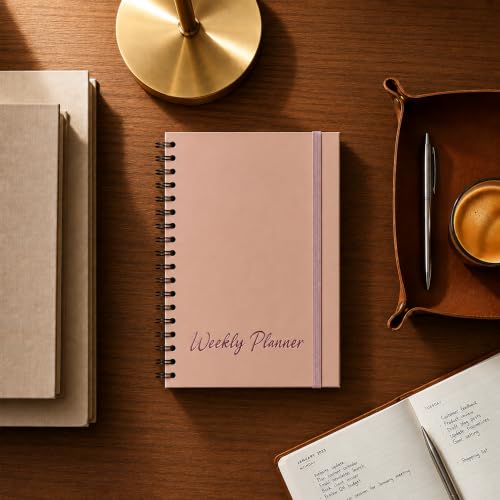 Nextnoid A5 Undated Weekly Planner with Goal & Habit Tracker, Pink - color: Pink, style: b-Weekly Undated