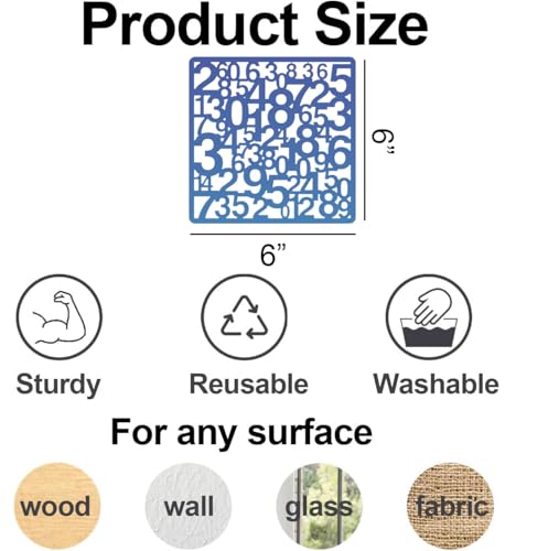 Texture Stencils for Painting Geometric Stencils for Mixed Media 6" - style: Cubist
