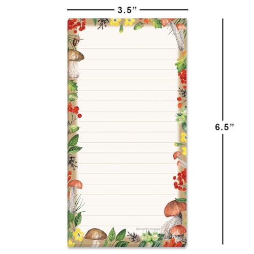 Current Mushroom Patch Memo Pads - Set of 2, 60-Sheet Pads, 3 1/2 x 6 Inches, Memo Pad, Shopping List, to-Do Notes, Office Organizer