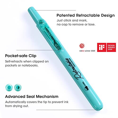 WRITECH Retractable Highlighters Bible Set: Pastel Colors Chisel Tip 12ct - color: Bible Set, size: 1 Count (Pack of 12)