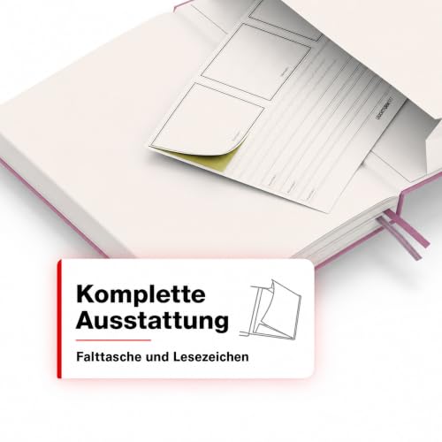 LEUCHTTURM1917 - Notebook Hardcover Medium A5-251 Numbered Pages for Writing and Journaling - Thinking Ahead (Plain Paper, Dusty Rose) - color: Dusty Rose, style: Minimalist
