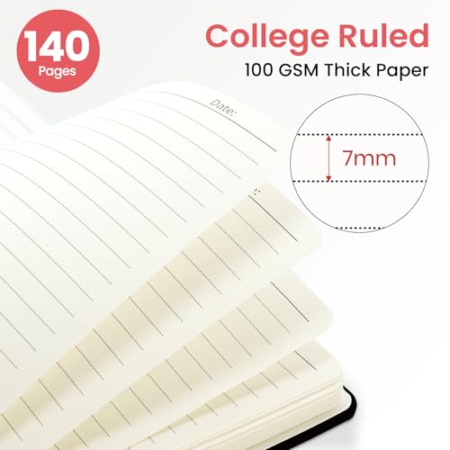 ZOTIA Lined Spiral Journal for Women, A5 Pretty Hardcover Notebook for Work, School & Office Writing, Aesthetic Writing Journal College Ruled, 140 Pages, 5.8" x 8.3", Lily Garden - color: E-Lily Garden