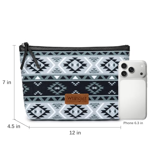 Wrangler Travel Makeup Bag Large Waterproof Cosmetic Bag for Women - color: Black