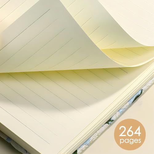 Small Journal for Women, Flower Notebook, B6, 5x7, Ruled Notebook & Blank Sketchbook, Embroidered Journal, Hardcover, Lay Flat, Note Taking Notebook, Cute Journal, White Gardenia - color: B6-Cute Gardenia