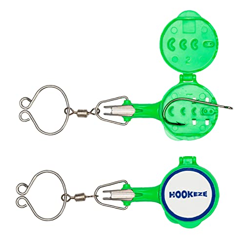 HOOK-EZE Fishing Knot Tying Tool | Protect from Fish Hooks | Tie Fishing Knots Easily | Cool Gadgets for Fishermen | Ice Fly Fishing | Fishing Accessories for Beginner Anglers | Nail Knot Tool - color: Green, style: Nail Knot