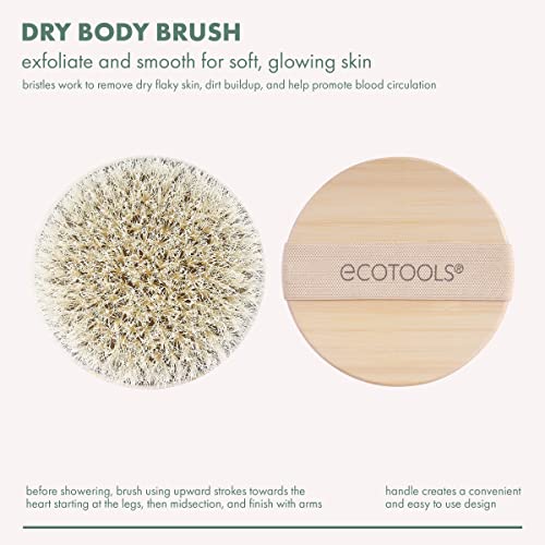 EcoTools Dry Body Brush for Dry Brushing, Smooth Skin, 1 Count - color: No Color, size: 1 Count (Pack of 1)