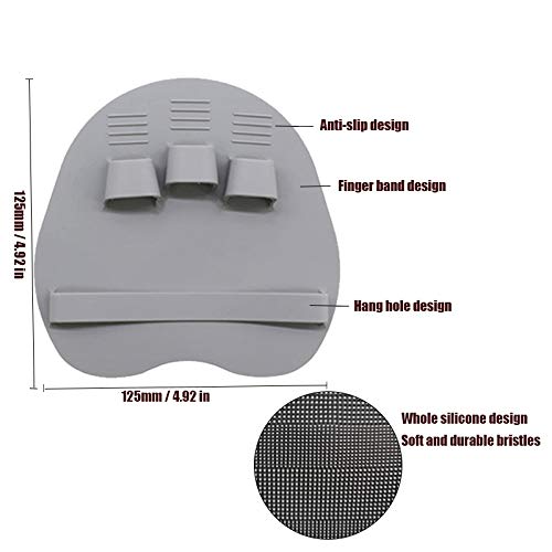 2 Pack Soft Silicone Shower Brush, Body Exfoliating Skin Massage Scrubber - color: 1 Pars_green+gray