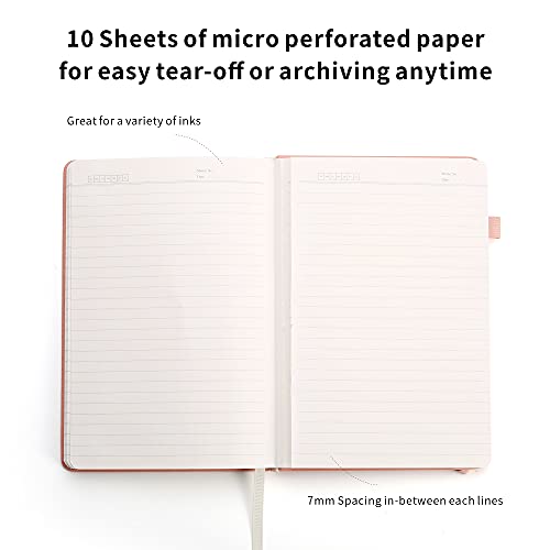 Lined Journal Notebooks with Pen Loop, Hardcover Notebook Journal for Work, 100Gsm Premium Thick Paper with Inner Pocket, Medium 5.7''''x8.4'''', ?Pink, Ruled, 1 Pack - color: Pink, size: 1 Pack