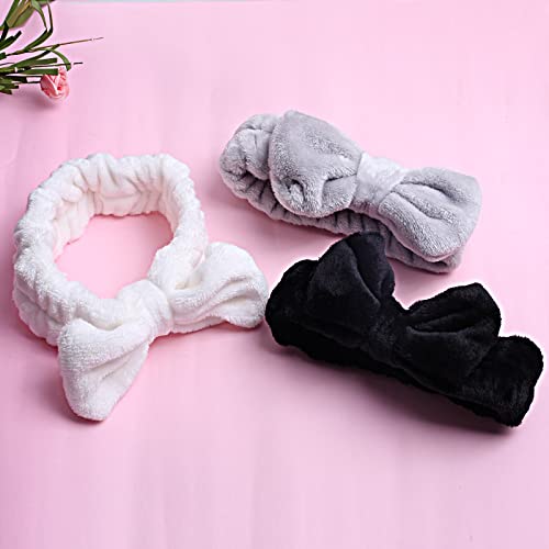 WSYUB Spa Headband,Makeup Headbands,Headband for Washing Face - color: Black White and Grey