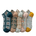 Lavish Lavender Argyle Frill Socks for Women, Dress Socks - color: 5pair-nx2-short
