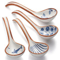 Asian Soup Spoons Set Ceramic Ramen Spoon Korean Spoons Japanese Soup Spoon - style: Style 1