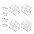 PATIKIL 4 Set Tape Dispenser Core and Blade, Replacement Core and Replacement Blade for 8808/8809 Tape Dispenser for Home Office Warehouse Wrapping Packaging Mailing Shipping