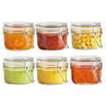 ComSaf Small Mason Glass Jars with Airtight Lids 4 oz 6 Pack Pantry - size: 4 fl oz x 6