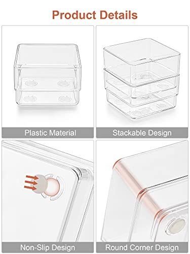SMARTAKE 22 PCS Drawer Organizer, 4-Size Desk Bathroom Drawer Organizer - size: Large