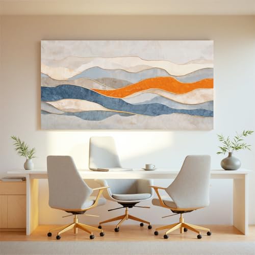Abstract Canvas Wall Art Decor Print Stripe For Living Room 24"X 48" - color: LAI-11E, size: 48"L x 24"W