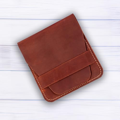 Leather Manicure Set Case Grooming Kit Organizer (Light Brown) - color: Light Brown