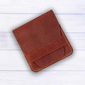 Leather Manicure Set Case Grooming Kit Organizer (Light Brown) - color: Light Brown