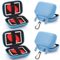 Sanwuta 4 Pcs Travel Card Games Case, Playing Card Case, Eva, Black, Blue - color: Blue