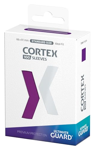 Ultimate Guard Cortex Outer Card Sleeves, 100 Standard Size TCG Sleeves, 66 x 91mm, Purple Back, Glossy Finish, No PVC & Acid-Free, High Clarity - color: Purple, size: Standard Glossy