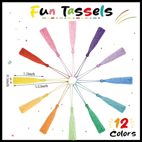 Outus 12 Pack Inspirational Quote Bookmarks with Colorful Tassels, Positive Motivational Sayings Page Markers, Bulk Encouragement Book Marks Back to School Classroom Reward Favors Gifts for Students - style: Inspirational