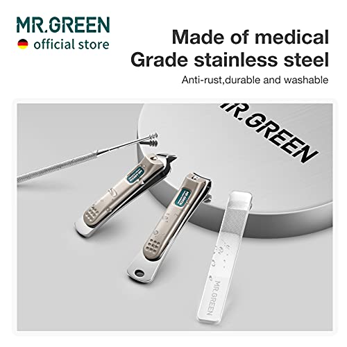 MR.GREEN Portable Manicure Sets Pedicure kits Stainless Steel Nail Clippers Tool Travel Grooming Case Nail Scissors Gift Box (Mr-6104) - color: Mr-6104