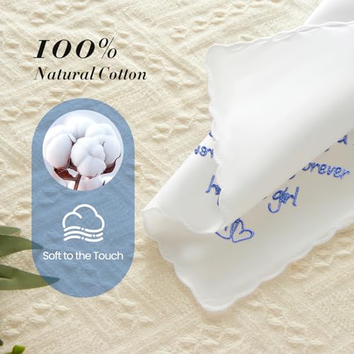 Wedding Handkerchief, Something Blue for Bride, Mother of the Bride Gift - color: Mom
