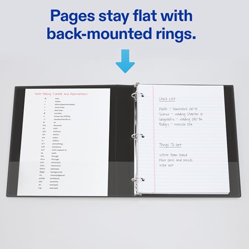 Avery Mini 3 Ring Binder, 1" Round Rings, 1 White Binder - size: 1"
