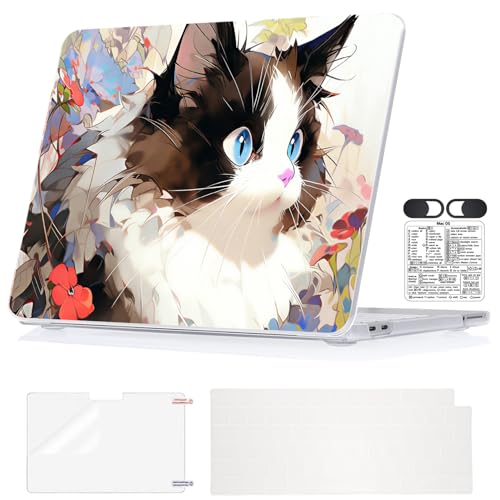 Cute Cat Pattern Case for 2026 MacBook Neo 13 Inch A18 Pro A3404 - color: Cat