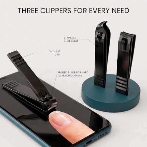 Utopia Care Manicure Set Professional Nail Clippers Kit - color: Black, size: Pack of 16