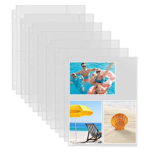 Fabmaker 30 Pack 4x6 Photo Sleeves for 3 Ring Binder, Hold 180 Photos - size: 4x6 inch 3 pocket