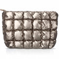 Hillban Champaign Gold Puffy Quilted Makeup Bag for Women Gift, Classic - color: Champaign Gold, size: Classic