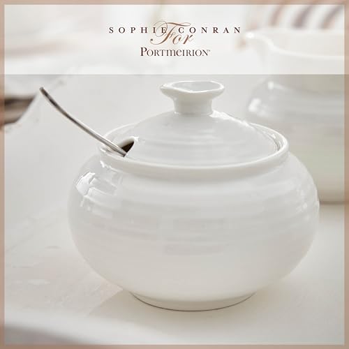 Portmeirion Sophie Conran Covered Sugar Bowl, 11 Oz - White - color: White