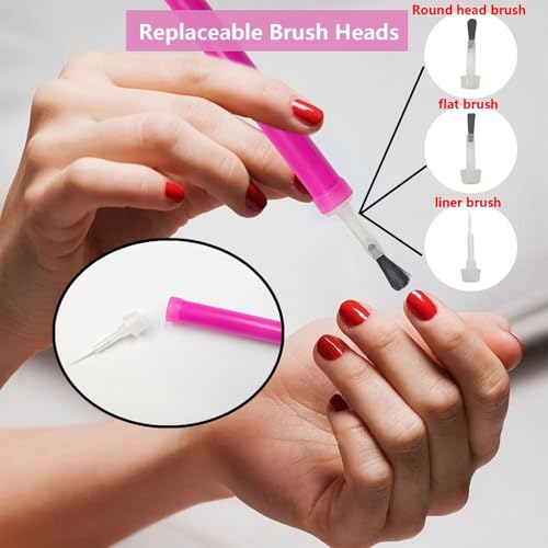 44pcs Nails Art Stamp Pen Set, Containing 36 Kinds Of Nail Stamp Patterns, 1 Stamp Pen, 1 Brush Pen, Three Kinds (Two Of Each Kind) Replaceable Brush Heads, Suitable for DIY Design Nails Set