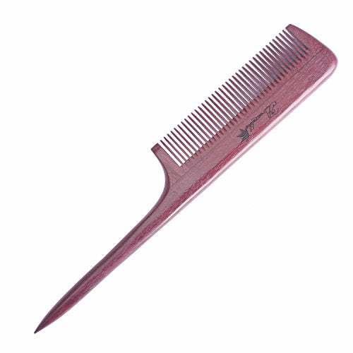 Breezelike Fine Tooth Hair Comb for Women, Wooden Tail Comb for Styling - color: Purpleheart Wood