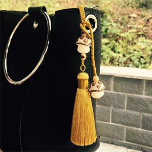 20Pcs 4.3 Inch Silky Mini Craft Tassels for Earrings, Souvenir(Champange) - color: #47champagne