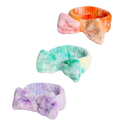 WSYUB Headband for Washing Face, Spa Headband - color: Gradient Purple,Yellow and Green
