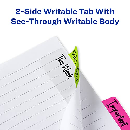 Avery Ultra Tabs, 2" x 1.5" Repositionable, Neon, 24 Tabs - color: Assorted Neon, size: 24 tabs, style: 24 tabs