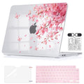 Pink Floral & Butterfly Hard Case for 2026 MacBook Neo 13 Inch A3404 - color: Pink Flower