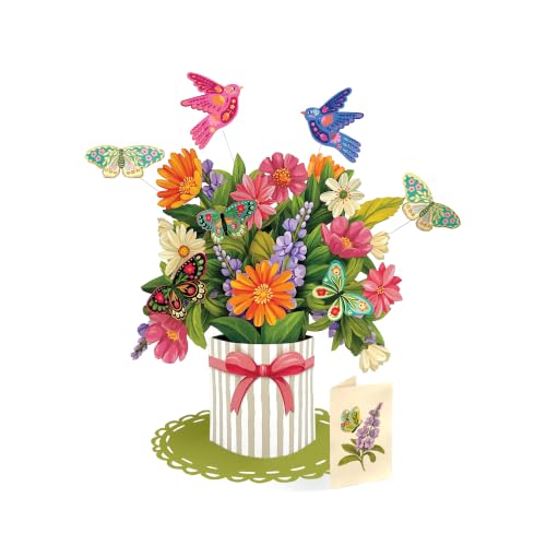 Freshcut Paper Enchanted Garden 16" Life-Sized 3D Pop Up Card - color: Enchanted Garden, size: Classic